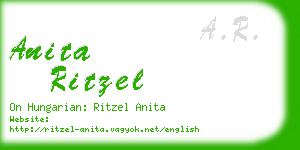 anita ritzel business card